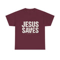 Jesus Saves Tee — Christian Faith T-Shirt with Romans 10:9